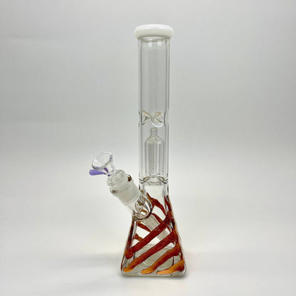 Weedo Large Tree Percolator Amber Glass Bong (30cm)(Special Edition Only 1 In Stock)