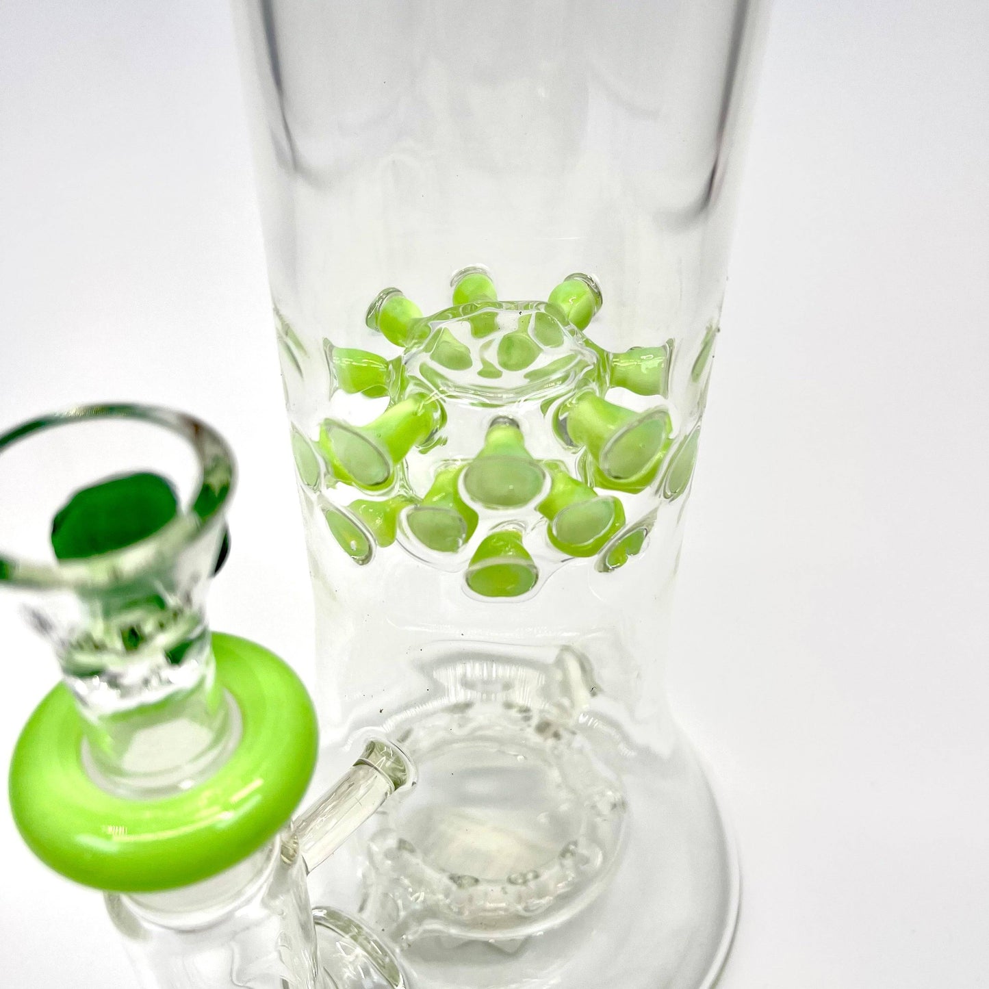 Weedo Large Green Showerhead Percolator Glass Bongs (32cm)(Special Edition Only 1 In Stock)