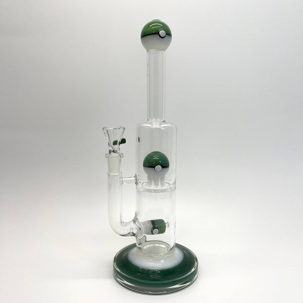 Weedo Large Glass Bongs with Green Ball Filter(30cm) Percolator Bong