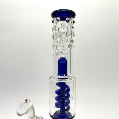 Weedo Large Glass Bongs Beaker With Blue Filter And Blue Mouth Piece 36cm
