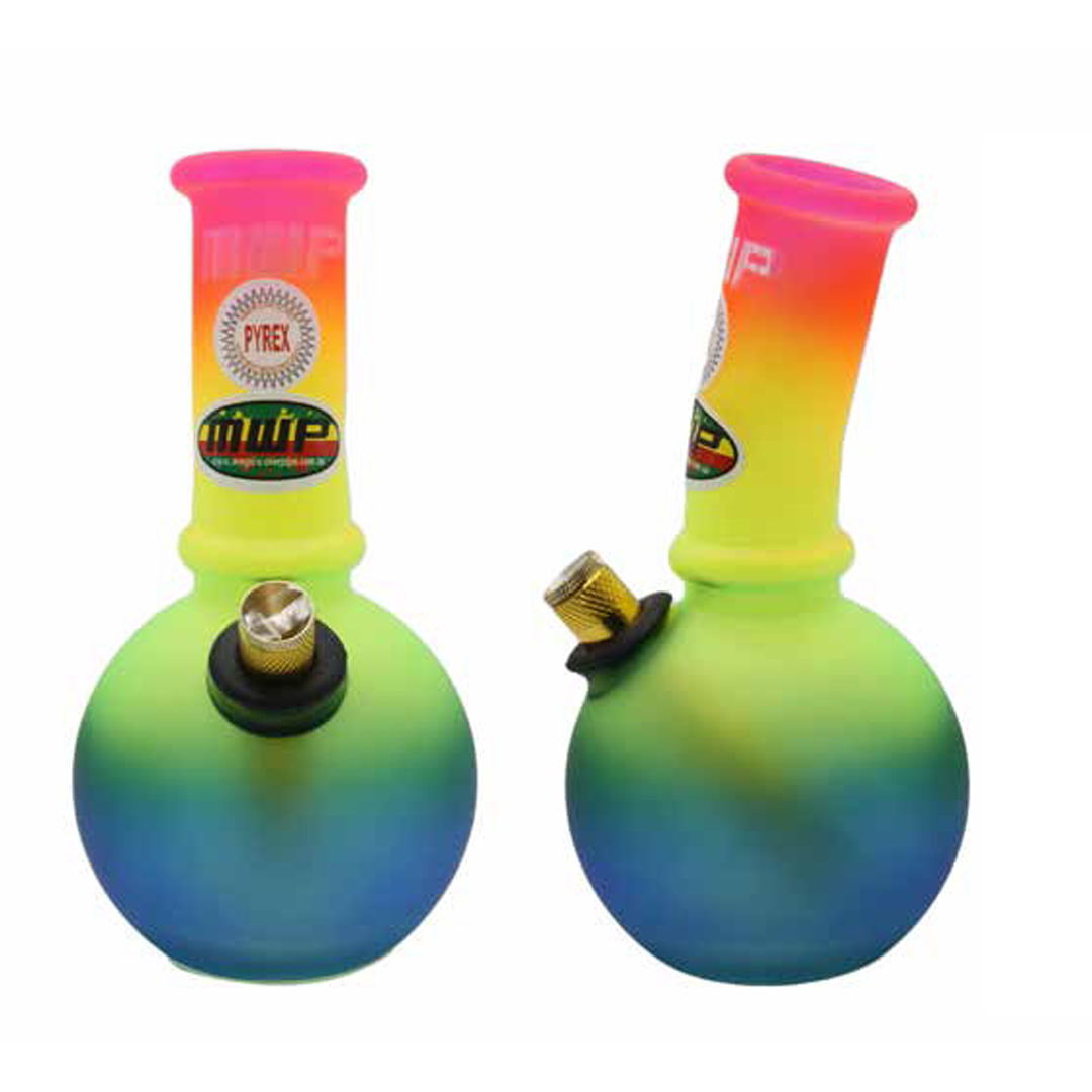 MWP Small Glass Bongs Rainbow Baby Bong 15cm from BongSmart, featuring vibrant colors and high-quality glass.