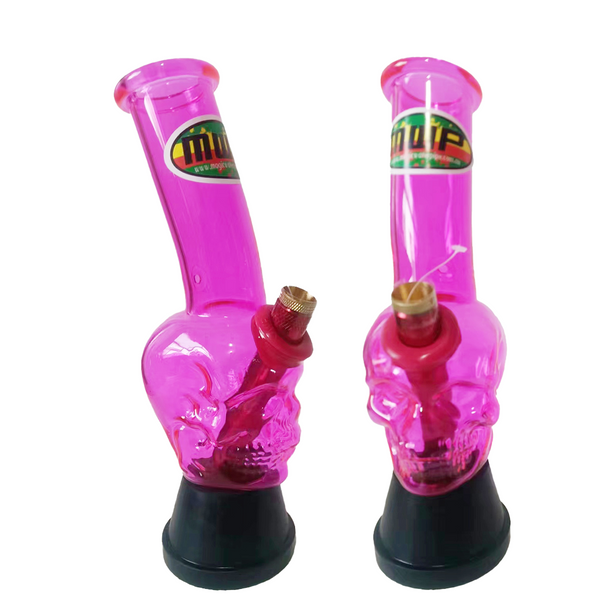 MWP Small Glass bongs Pink Skull 20cm