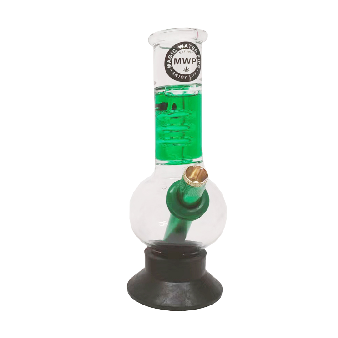 MWP Small Glass Bongs Green Oil 20cm