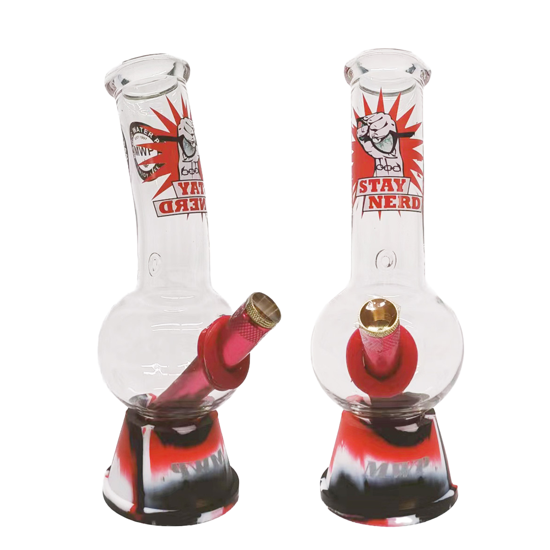 MWP Small Glass Bongs Stay Nerd Pic 20 cm