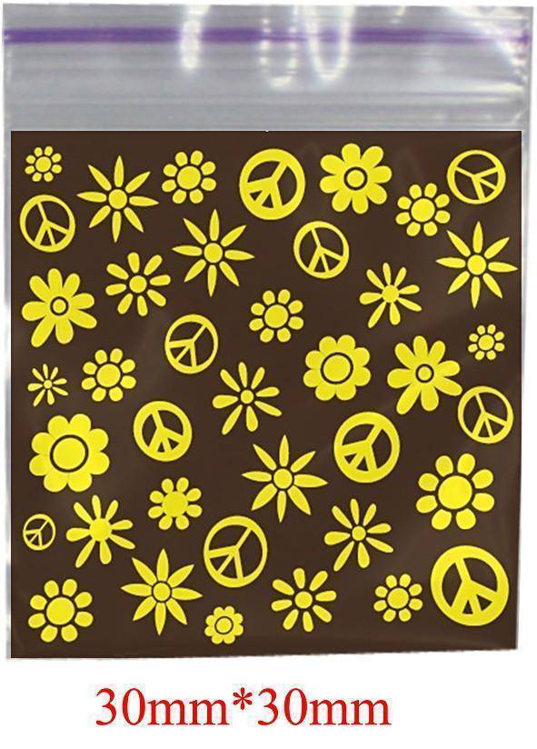 Hippie printed bag themed glass bong with water pipe