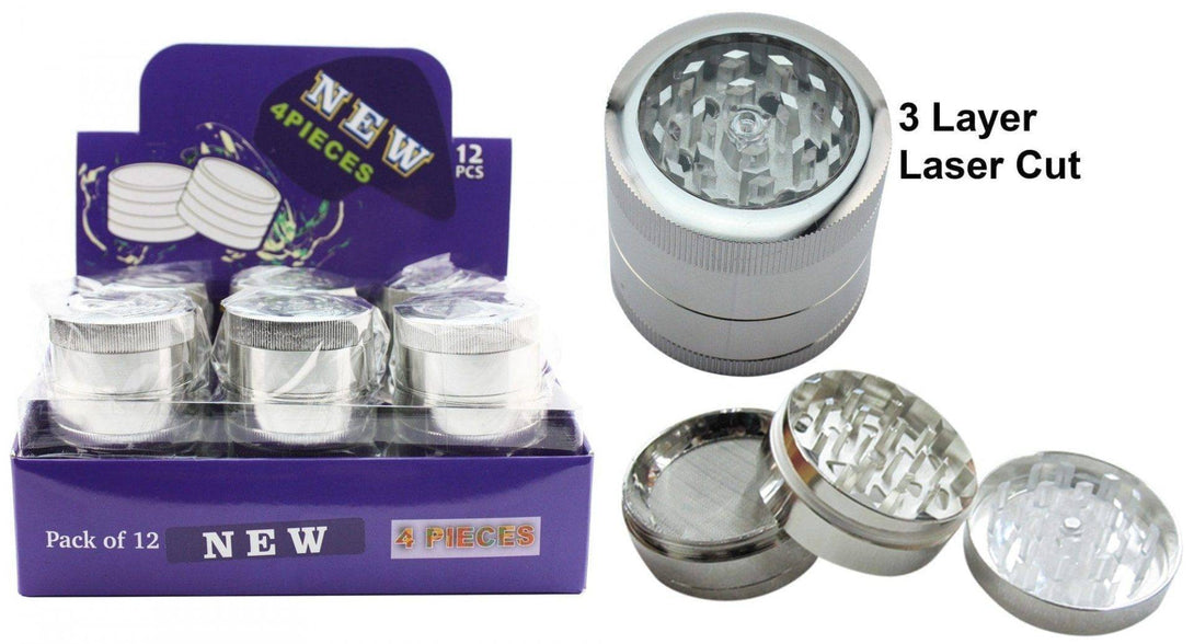 3 Piece Stainless Steel Grinder With Storage