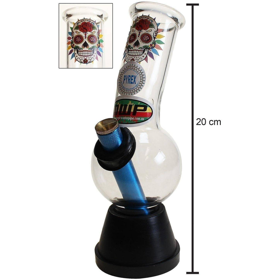 Candy Skull Bonza Glass Bong 20cm - Premium Waterpipe available in Australia