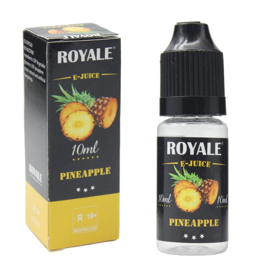 Royale E-juice Pineapple 10ml with glass bong water pipe