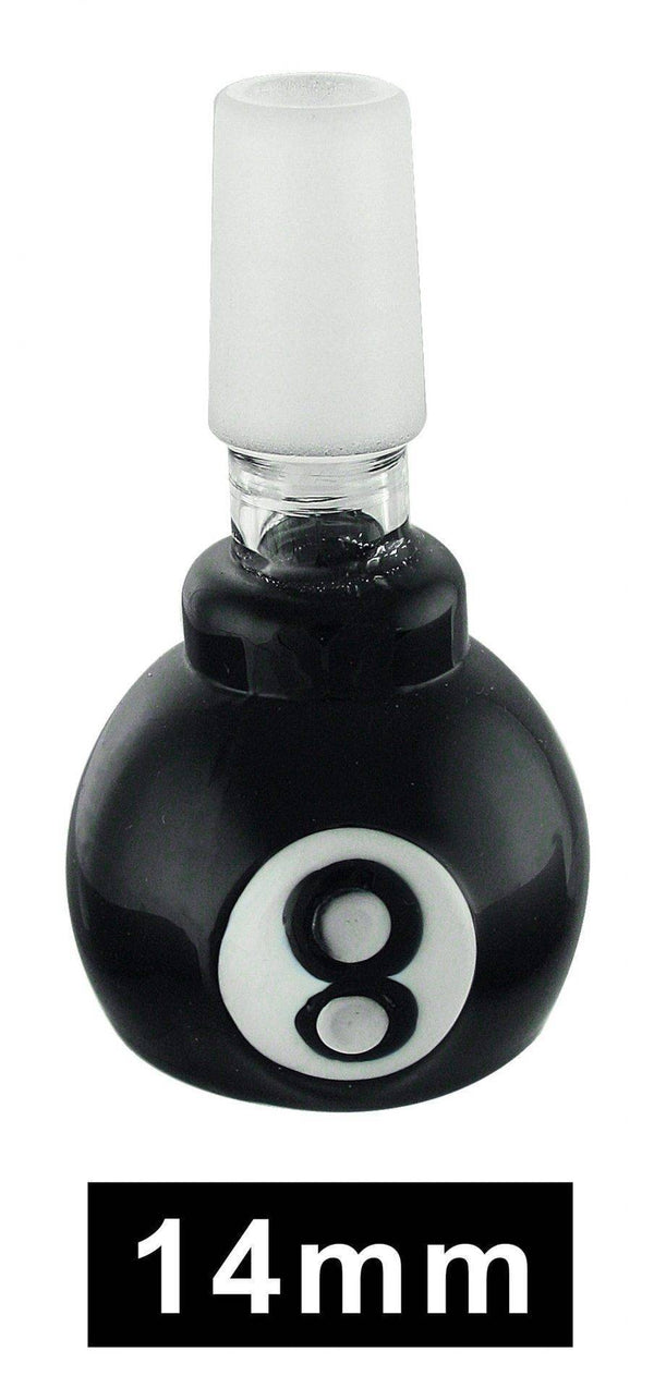 Stone Age Black 8 Ball Cone Piece 14mm glass bong