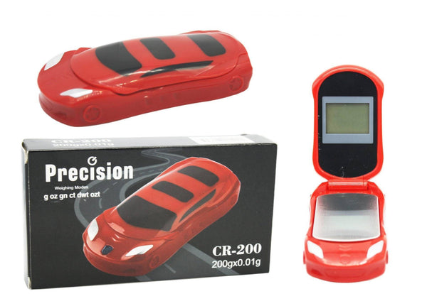 Precision red digital scale 200x0.01g for measuring bong water capacity