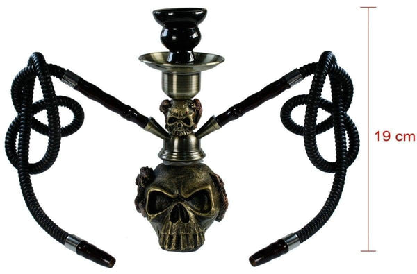 Twin Hose Skull Hookah glass bong available online in Australia