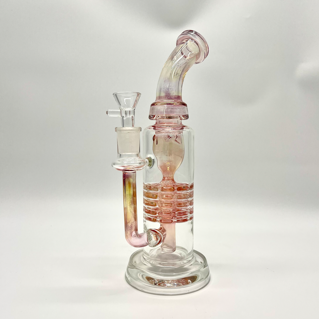 Weedo Medium Glass Bongs Triple Percolator - 23cm