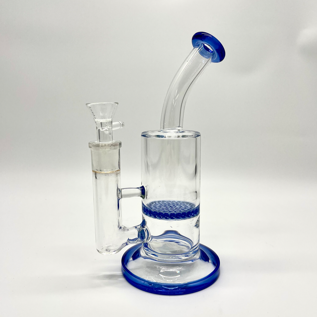 Weedo Medium  Glass Bongs Percolator Bent Neck diffused - 21cm