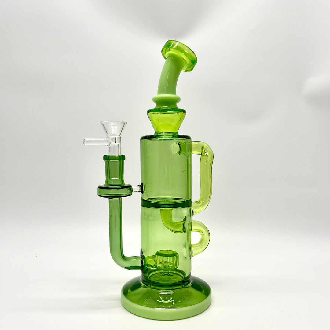 Weedo Medium Glass Bongs Limestone In cycler - 26cm