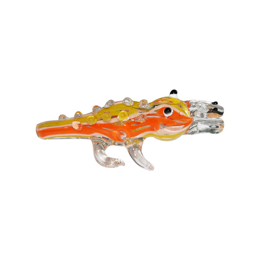 3G Alligator Coloured Glass Pipe (13cm) - 3G Dry Pipes - BongsMart Australia
