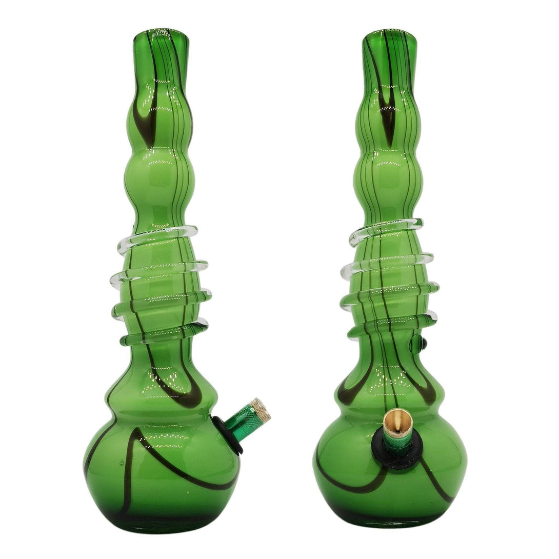 3G Green & Black Swirl Bong (30cm) - 3G Bong - BongsMart Australia