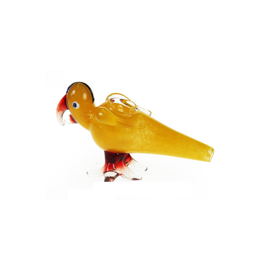 3G Yellow Parrot Glass Pipe - 3G Dry Pipe - BongsMart Australia