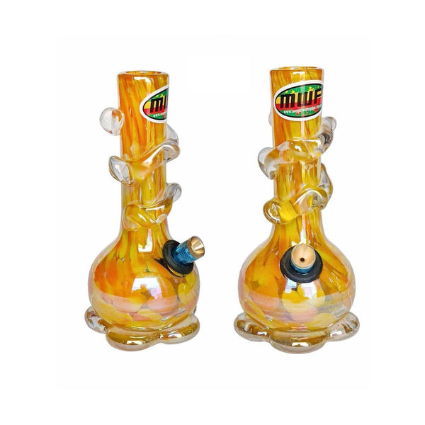 3G Yellow Swirl Waterpipe (20cm) - 3G Bong - BongsMart Australia