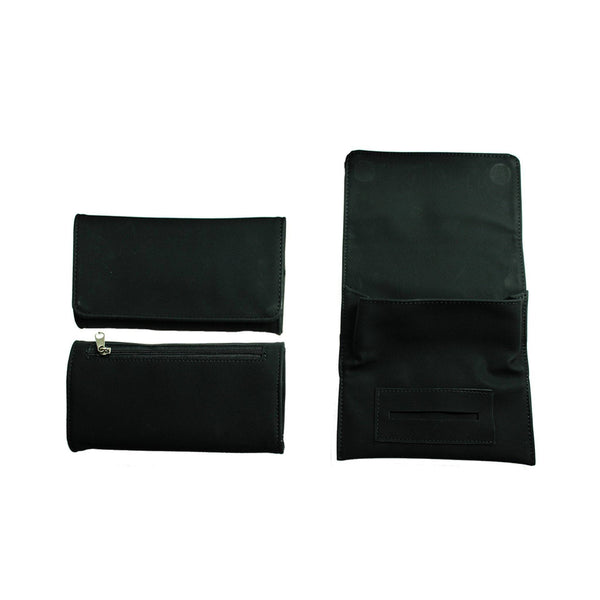 Black PU Tobacco Pouch Fit 25g - Cigarette Case - BongsMart Australia