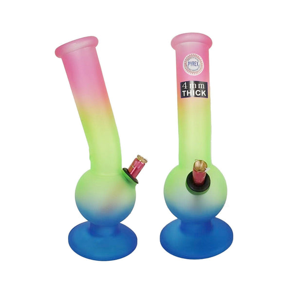 Bongfire Medium Rainbow Bent Bubble (28cm) - Bongfire Bong - BongsMart Australia