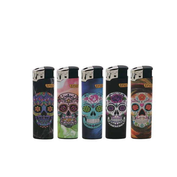 Candy Skull Normal Flame Lighter x 5 - Lighter - BongsMart Australia