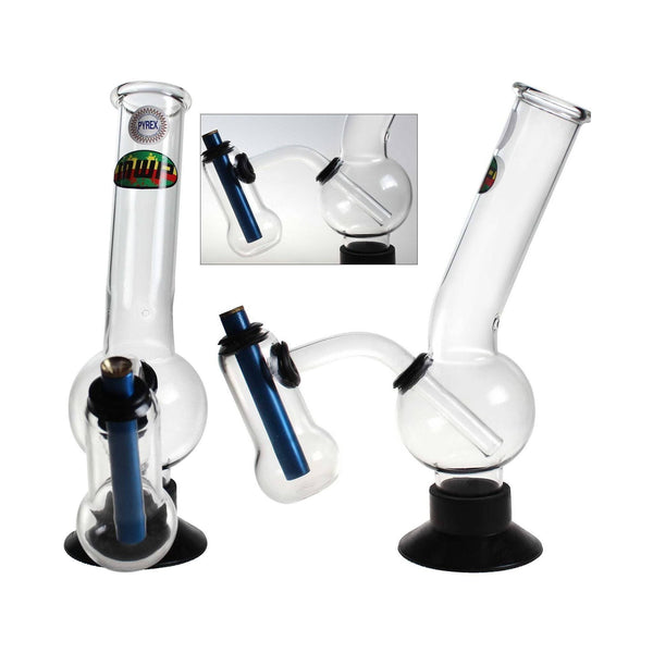 Glass Bent Bubble Bong with Chamber (29cm) - MWP Bong - BongsMart Australia