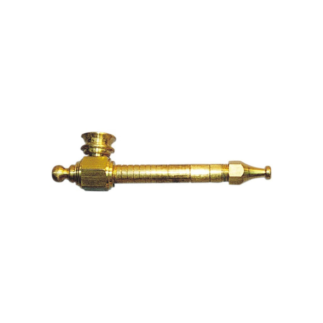 Large Brass Spike Pipe (12cm) - Dry Pipe - BongsMart Australia