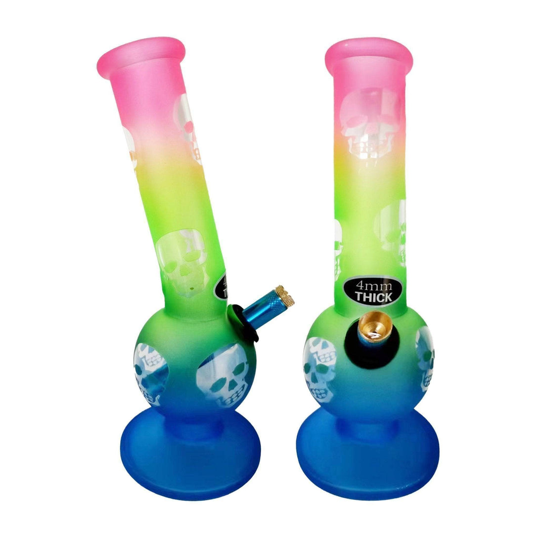 Bongfire Medium Rainbow Bent Bubble (28cm) - Bongfire Bong - BongsMart Australia