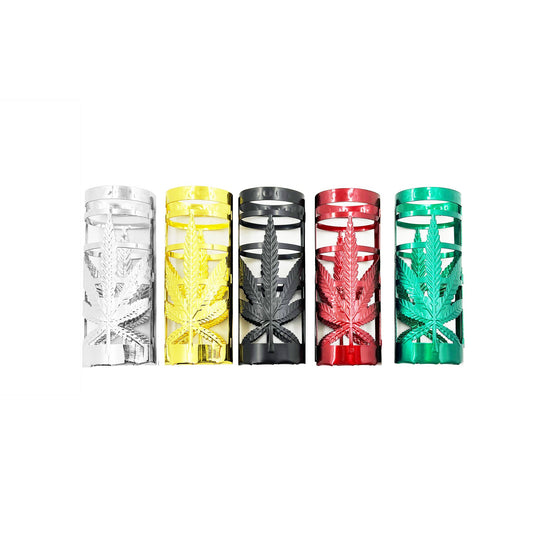 Metal Lighter Case Leaf Design - Lighter Accessories - BongsMart Australia