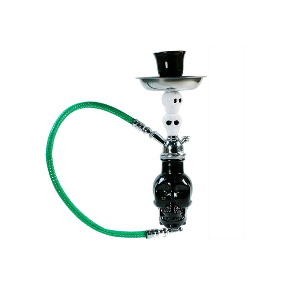 Mini Hookah With 2 Small Skulls & Large Black Skull Base - Hookah - BongsMart Australia