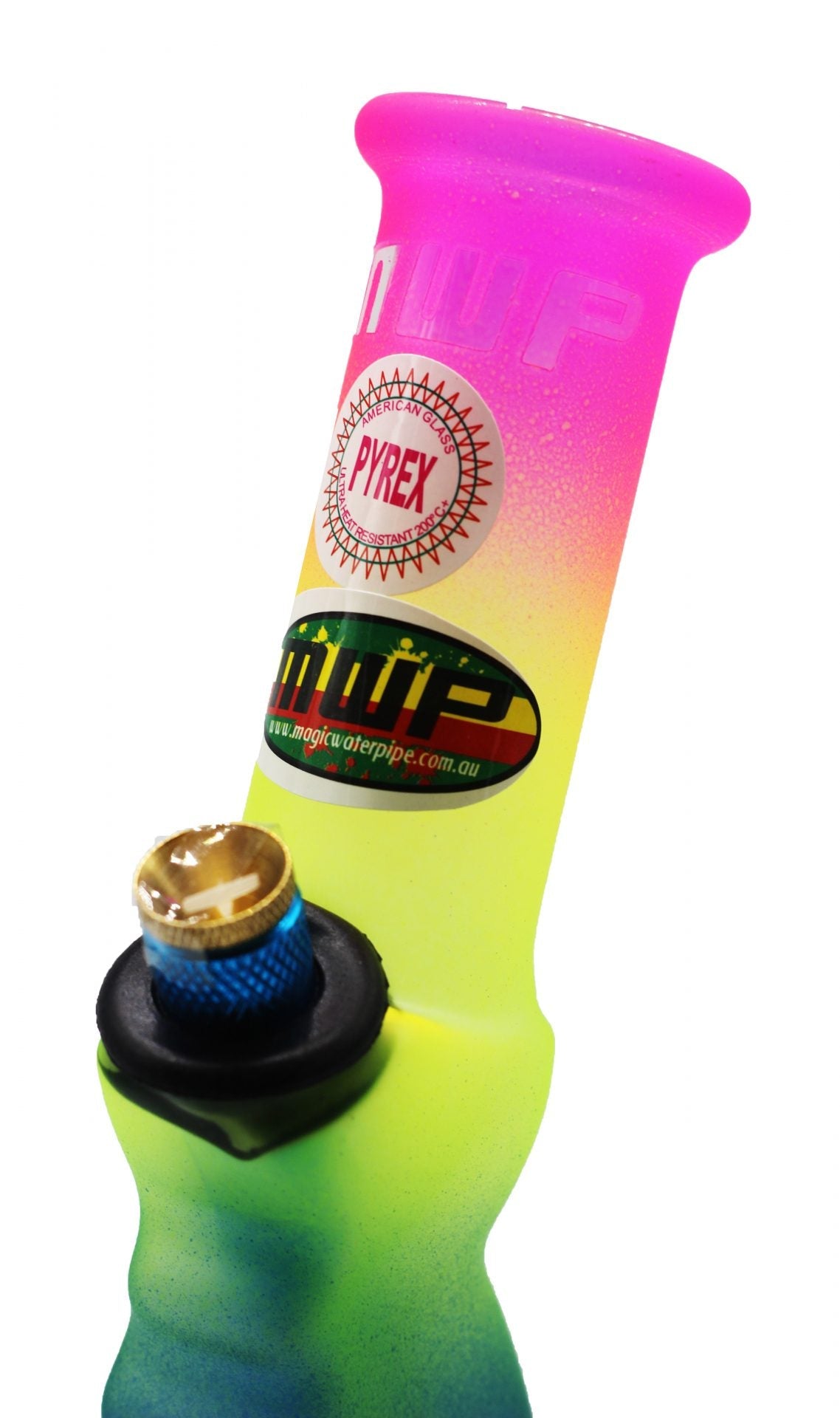 MWP Bonza Baby Glass Gripper - Rainbow (22cm) - MWP Rainbow Bong - BongsMart Australia
