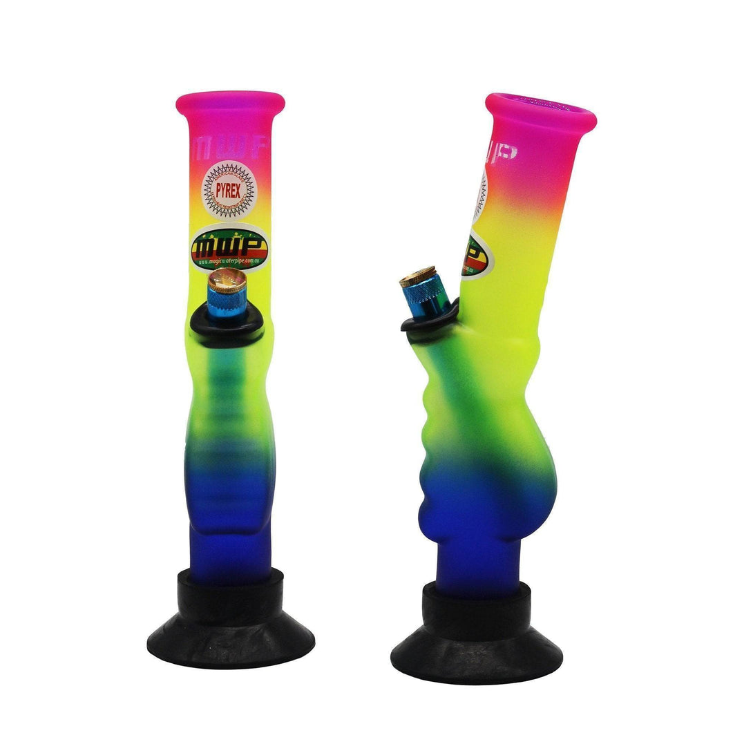 MWP Bonza Baby Glass Gripper - Rainbow (22cm) - MWP Rainbow Bong - BongsMart Australia