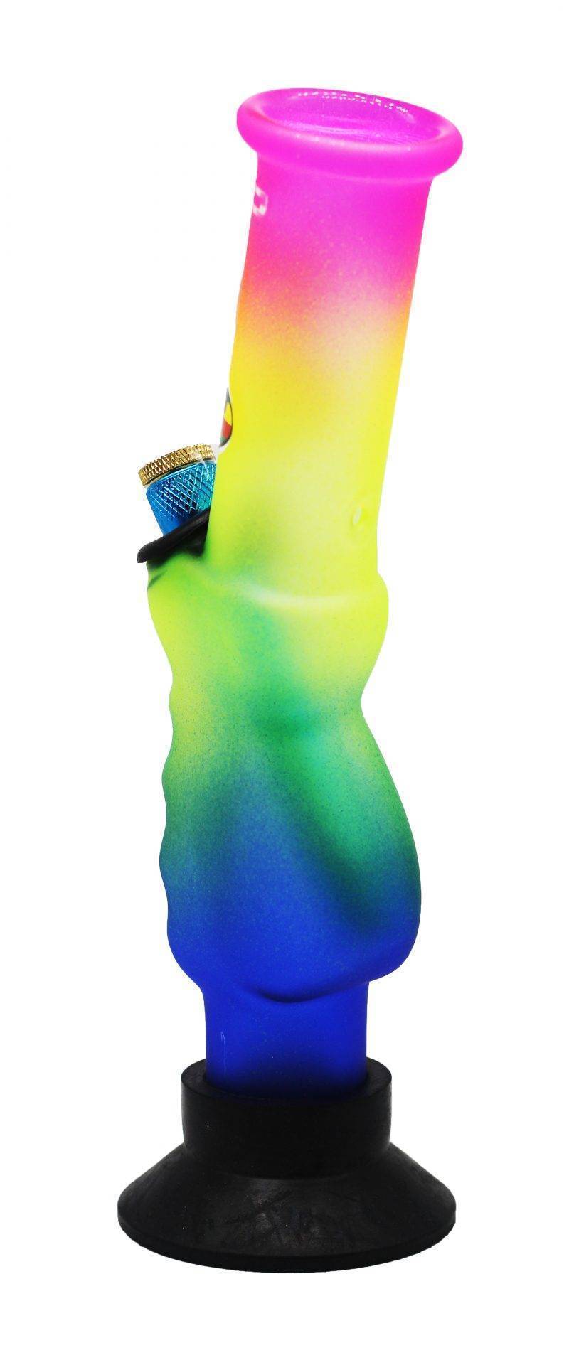 MWP Bonza Baby Glass Gripper - Rainbow (22cm) - MWP Rainbow Bong - BongsMart Australia