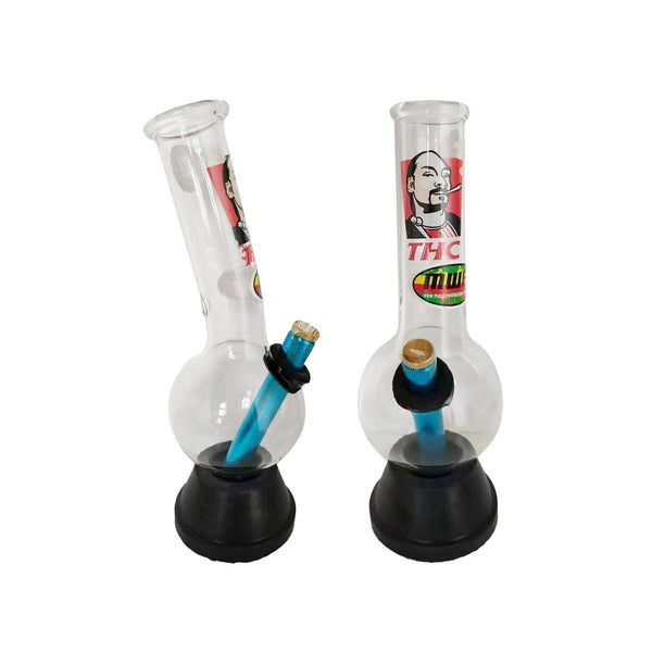 MWP Medium Bent Bubble Bong With THC Design (25cm) - MWP Bong - BongsMart Australia