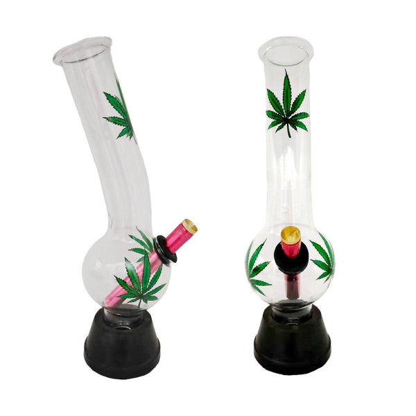 MWP Medium Bent Bubble Bong Leaf (25cm) - MWP Bong - BongsMart Australia