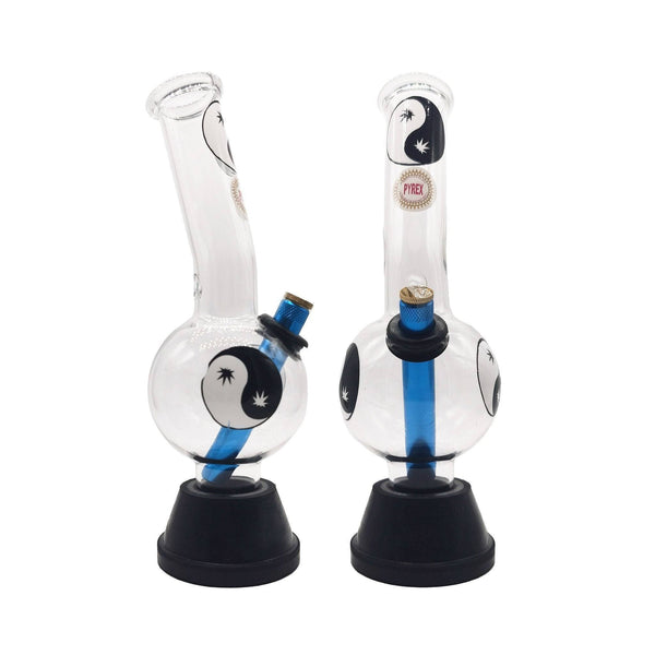 MWP Medium Bent Bubble Yin Yang Design 25cm - MWP Bong - BongsMart Australia