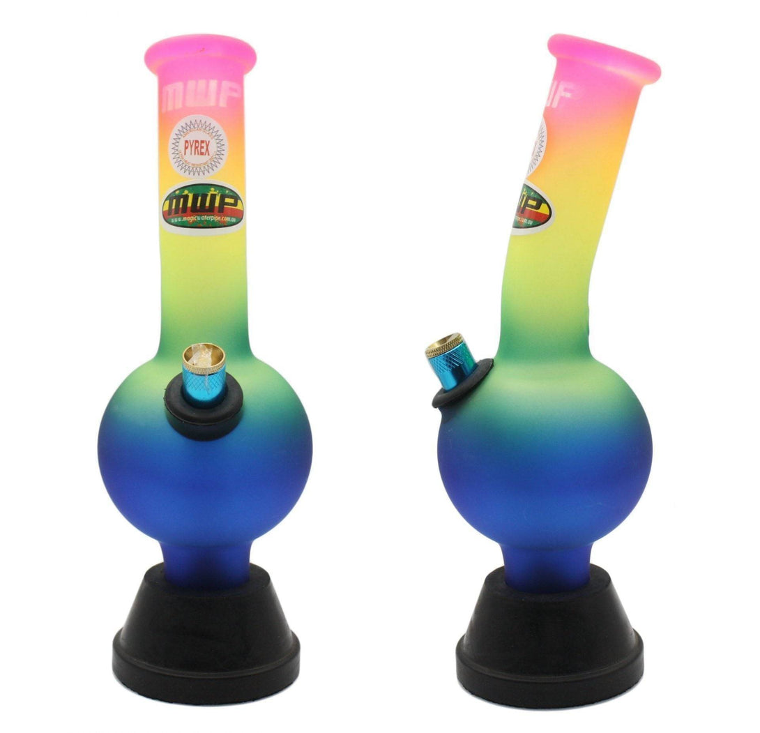 MWP Rainbow Hurricane Glass Bong (25cm) - MWP Rainbow Bong - BongsMart Australia