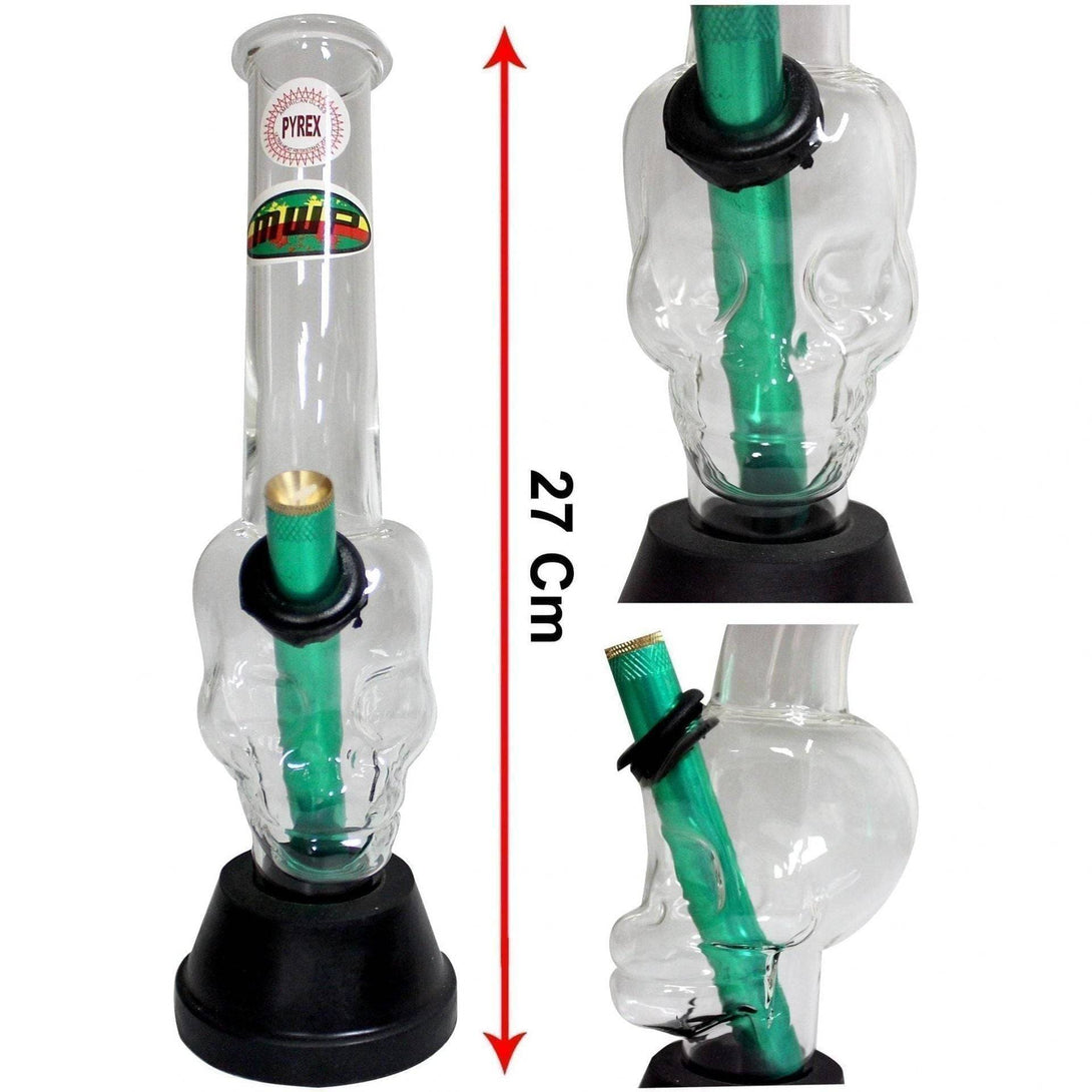 MWP Skull Glass Gripper Bong 27cm - MWP Bong - BongsMart Australia