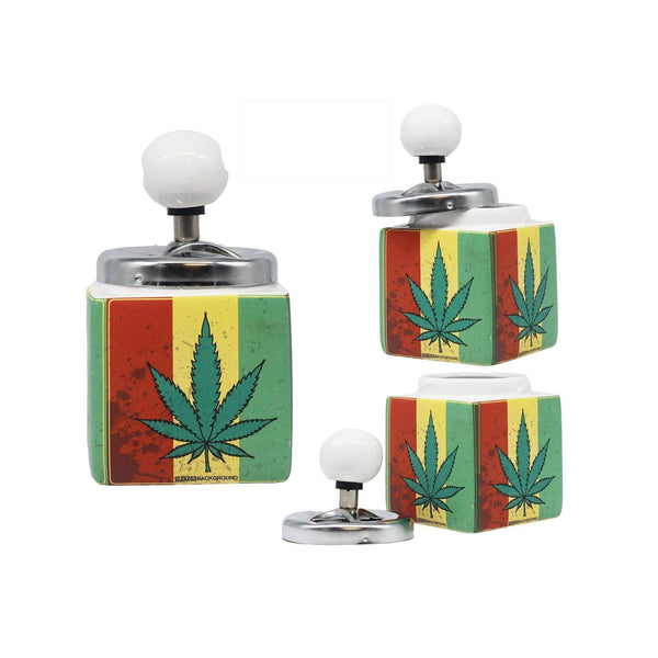 Rasta Themed Leaf Spinning Ashtray - Ashtray - BongsMart Australia