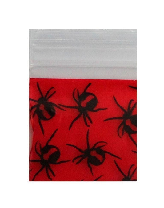 Red Back Spider Bag 25x25mm - Plastic Bag - BongsMart Australia
