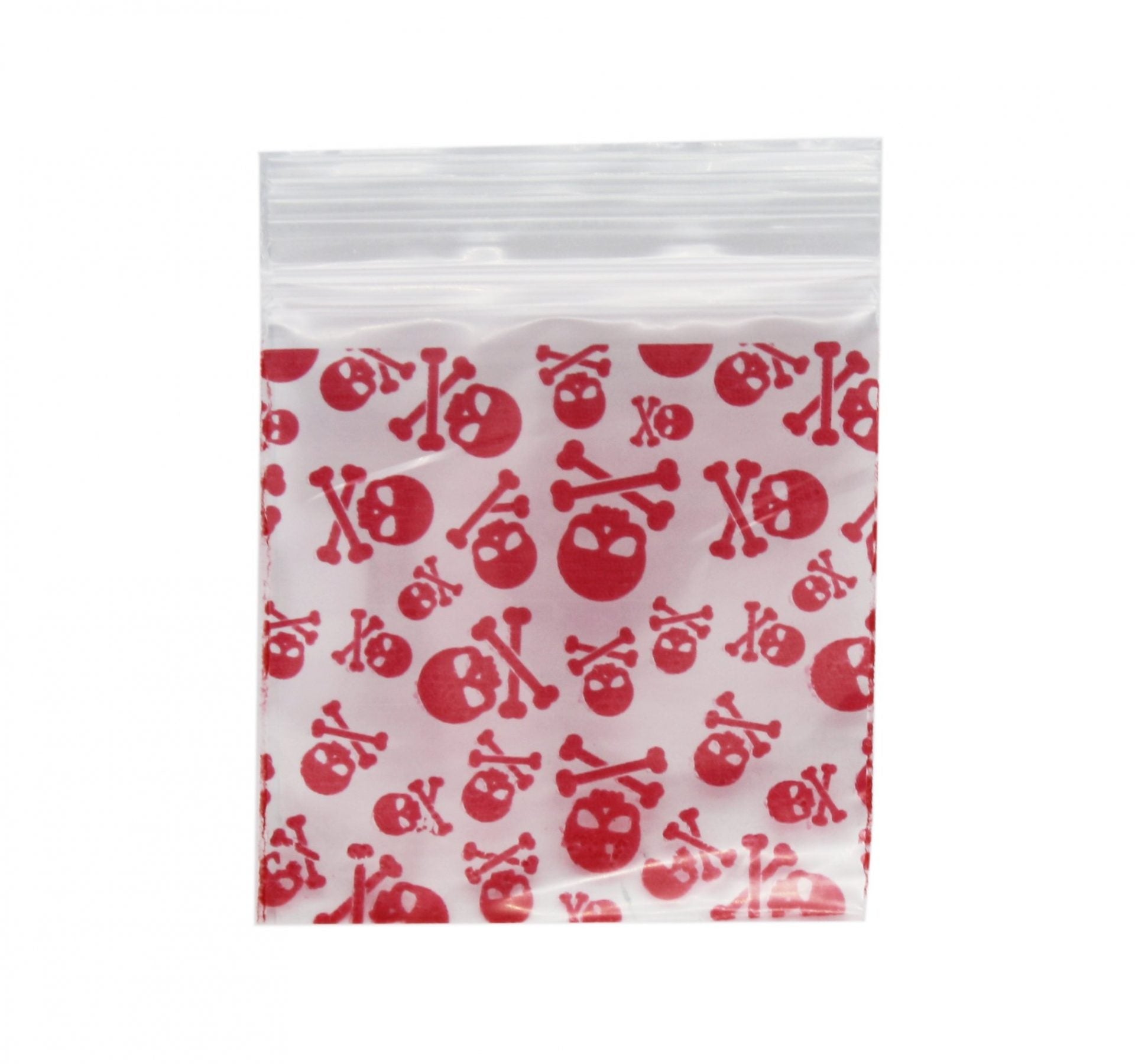 Red Skull Bag 51mm x 51mm - Plastic Bag - BongsMart Australia