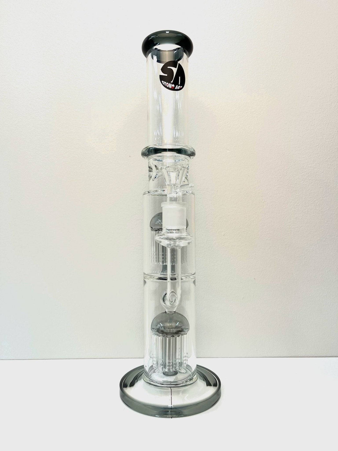 Stone Age Double Gray Tree Perc Waterpipe/Bong (40cm)(Special Edition Only 1 In Stock) - Stone Age Special Edition - BongsMart Australia