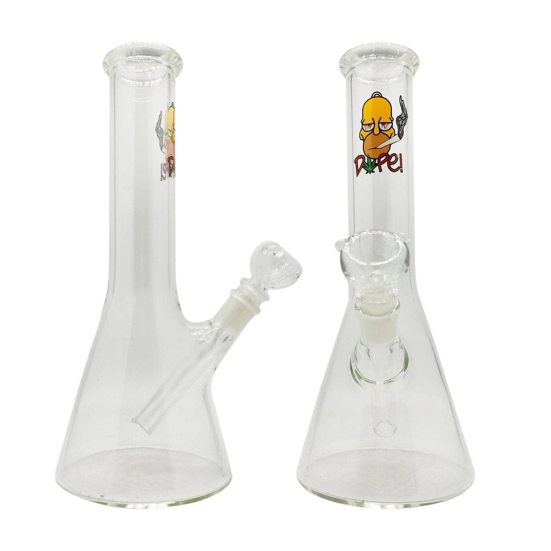 Stone Age Medium Beaker With SPS Print (28cm) - Stone Age Beaker Bong - BongsMart Australia