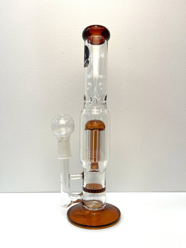 Stone Age Single Brown Tree Perc/single Strainer- Blue (30cm) - Stone Age Bong - BongsMart Australia
