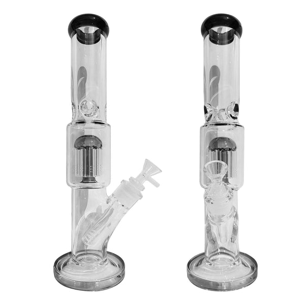 Stone Age Tree Perc Waterpipe/Bong Black(36cm) - Stone Age Bong - BongsMart Australia