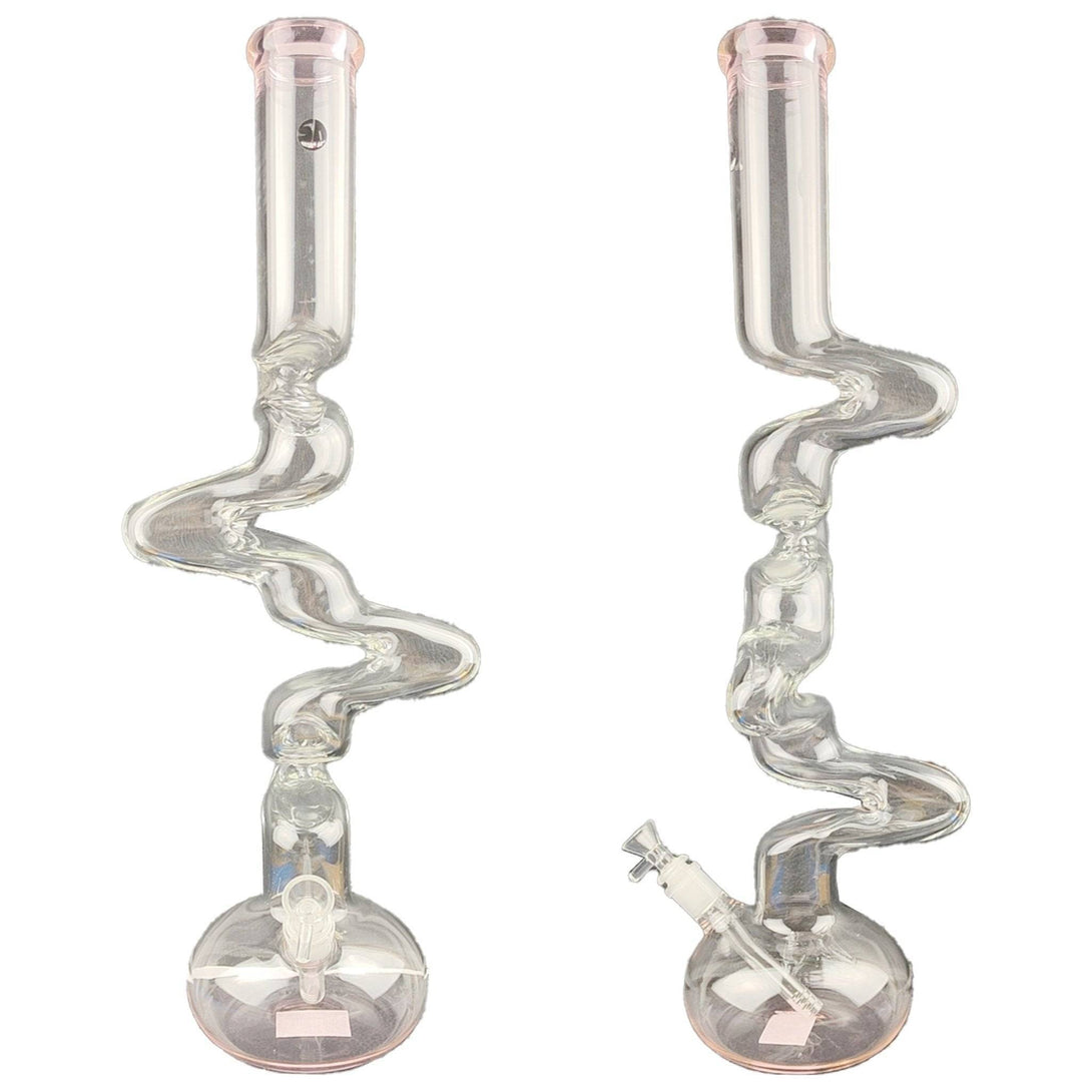 Stone Age With Single Tar Catchers - Pink (56cm) - Stone Age Bong - BongsMart Australia