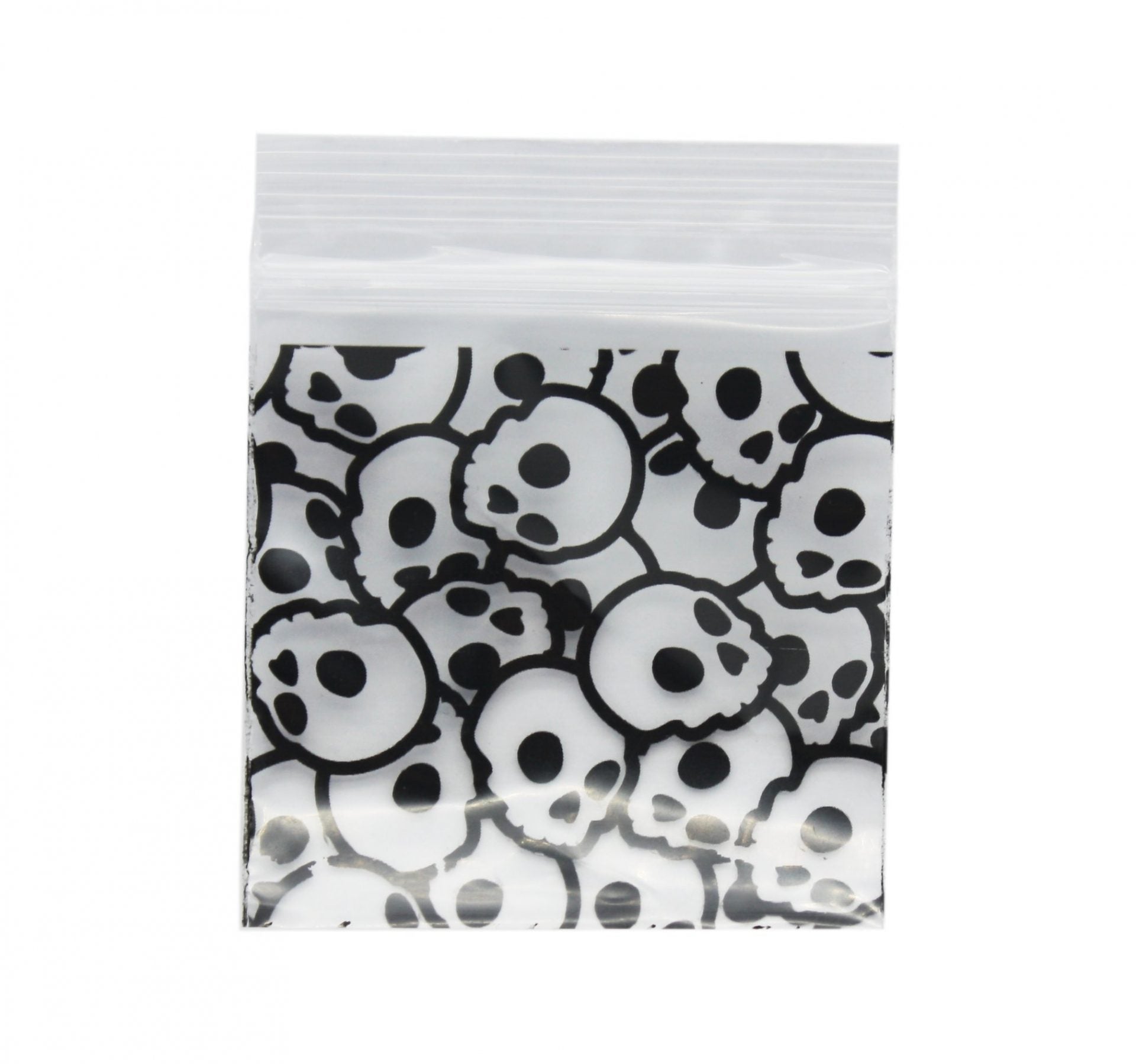 White Skull Bag 51mm x 51mm - Plastic Bag - BongsMart Australia